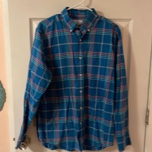 Men’s blue plaid shirt size M - EUC